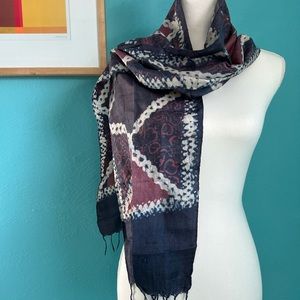 Batik silk scarf